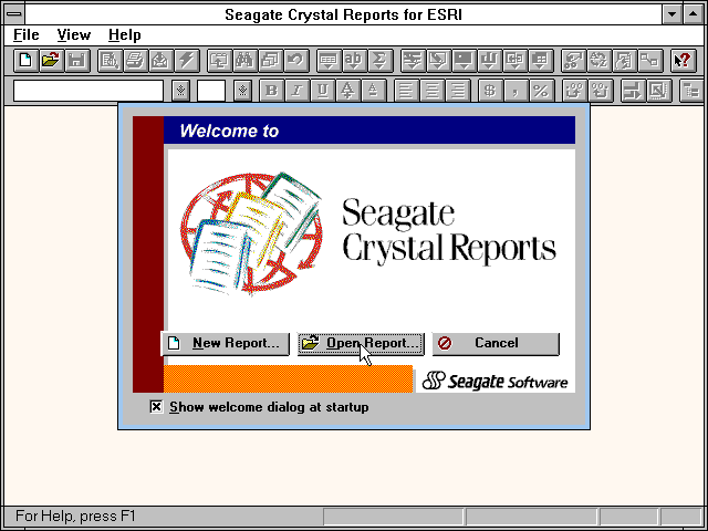 Crystal Reports 7 - Splash